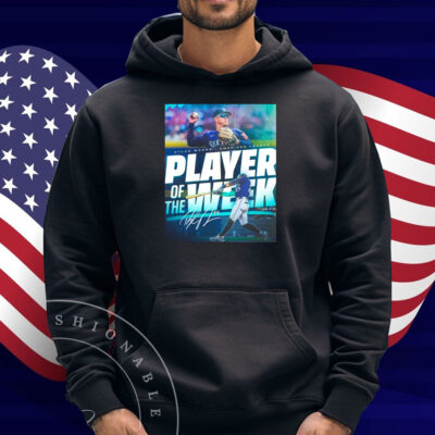 Official Seattle Mariners Dylan Moore Wins American League Player Of The Week April 14-20 Signature Poster Shirt