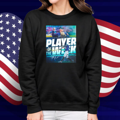 Official Seattle Mariners Dylan Moore Wins American League Player Of The Week April 14-20 Signature Poster Shirt
