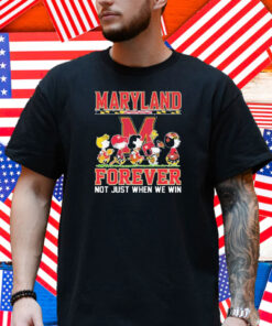 Official Snoopy The Peanuts Maryland Terrapins Forever Not Just When We Win Shirt