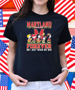 Official Snoopy The Peanuts Maryland Terrapins Forever Not Just When We Win Shirt
