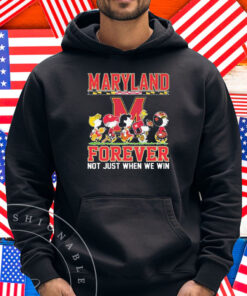 Official Snoopy The Peanuts Maryland Terrapins Forever Not Just When We Win Shirt