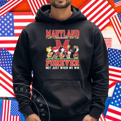 Official Snoopy The Peanuts Maryland Terrapins Forever Not Just When We Win Shirt