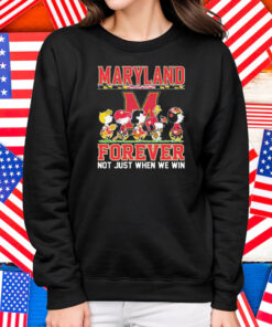 Official Snoopy The Peanuts Maryland Terrapins Forever Not Just When We Win Shirt
