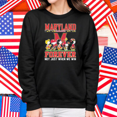 Official Snoopy The Peanuts Maryland Terrapins Forever Not Just When We Win Shirt