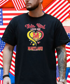 This Girl Loves Her Maryland Terrapins Diamond Heart Shirt
