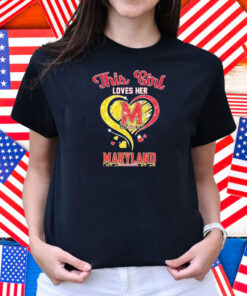 This Girl Loves Her Maryland Terrapins Diamond Heart Shirt