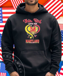 This Girl Loves Her Maryland Terrapins Diamond Heart Shirt