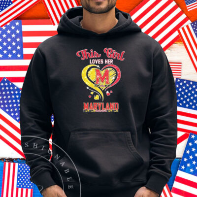 This Girl Loves Her Maryland Terrapins Diamond Heart Shirt