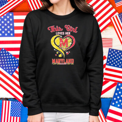 This Girl Loves Her Maryland Terrapins Diamond Heart Shirt