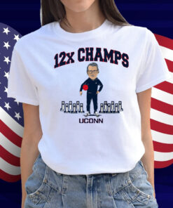 UConn WBB Geno Auriemma 12x Champ Shirt