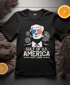 Funny Trump Gulf Of USA America 2025 Happy 4th Of July Trump T-Shirt