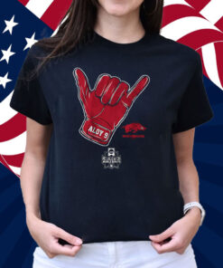 Arkansas Baseball Wehiwa Aloy CWS Shaka Shirt