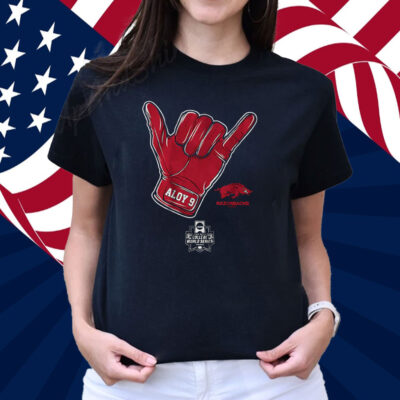 Arkansas Baseball Wehiwa Aloy CWS Shaka Shirt