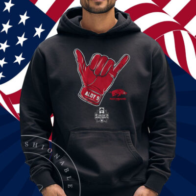 Arkansas Baseball Wehiwa Aloy CWS Shaka Shirt