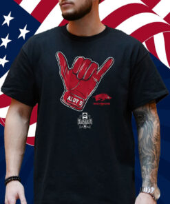 Arkansas Baseball Wehiwa Aloy CWS Shaka Shirt
