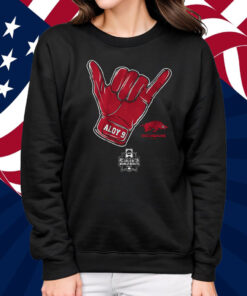 Arkansas Baseball Wehiwa Aloy CWS Shaka Shirt