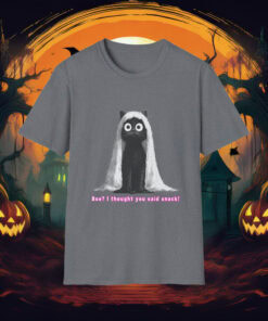 Boo I Thought You Said Snack, Funny Black Cat Ghost T-Shirt