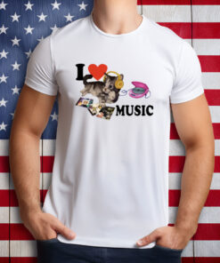 Camiseta I Love Music Cat 2 T-Shirt