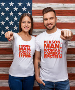 Person Man Woman Camera Epstein T-Shirt