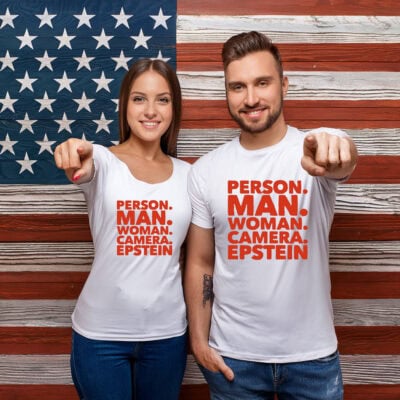 Person Man Woman Camera Epstein T-Shirt