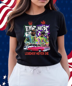 Biggie Smalls East Coast Vs Tupac Shakur West Coast Legends Never Die Shirts