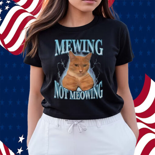 Cat Meme Mewing Looksmax Meowing Cat Trend Shirts