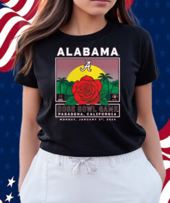 Crimson Alabama Crimson Tide College Football Playoff 2024 Rose Bowl Shirts