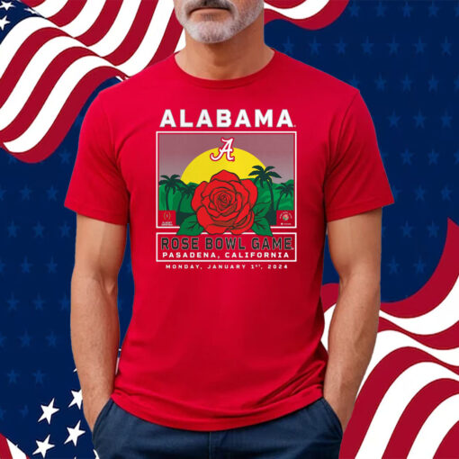 Crimson Alabama Crimson Tide College Football Playoff 2024 Rose Bowl T-Shirt