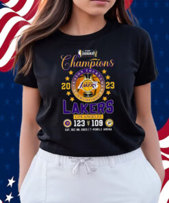 In-Season Tournament Champions 2023 Los Angeles Lakers 123 – 109 Indiana Pacers Sat Dec 09 2023 T-Mobile Arena Shirts
