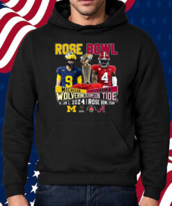 Rose Bowl Michigan Wolverines Vs Alabama Crimson Tide Thu Jan 1 2024 Rose Bowl Stadium Shirt Hoodie