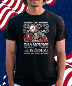 Southeastern Conference 2023 Champions Alabama Crimson Tide 27 – 24 Georgia Bulldogs Shirt