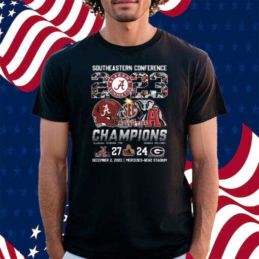 Southeastern Conference 2023 Champions Alabama Crimson Tide 27 – 24 Georgia Bulldogs Shirt