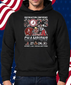 Southeastern Conference 2023 Champions Alabama Crimson Tide 27 – 24 Georgia Bulldogs Shirt Hoodie