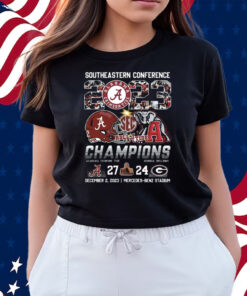 Southeastern Conference 2023 Champions Alabama Crimson Tide 27 – 24 Georgia Bulldogs Shirts