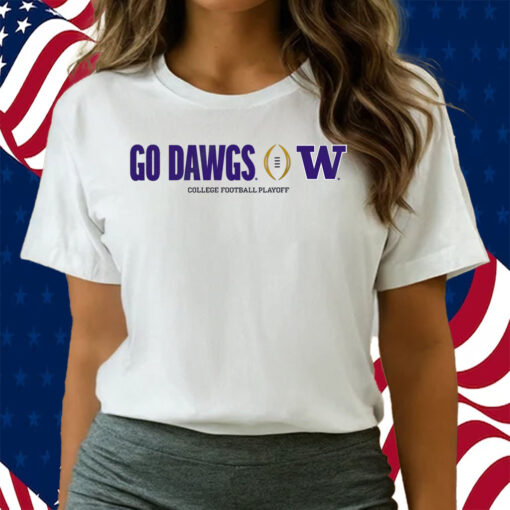 WASHINGTON HUSKIES COLLEGE FOOTBALL PLAYOFF GO DAWGS GREY SHIRTS